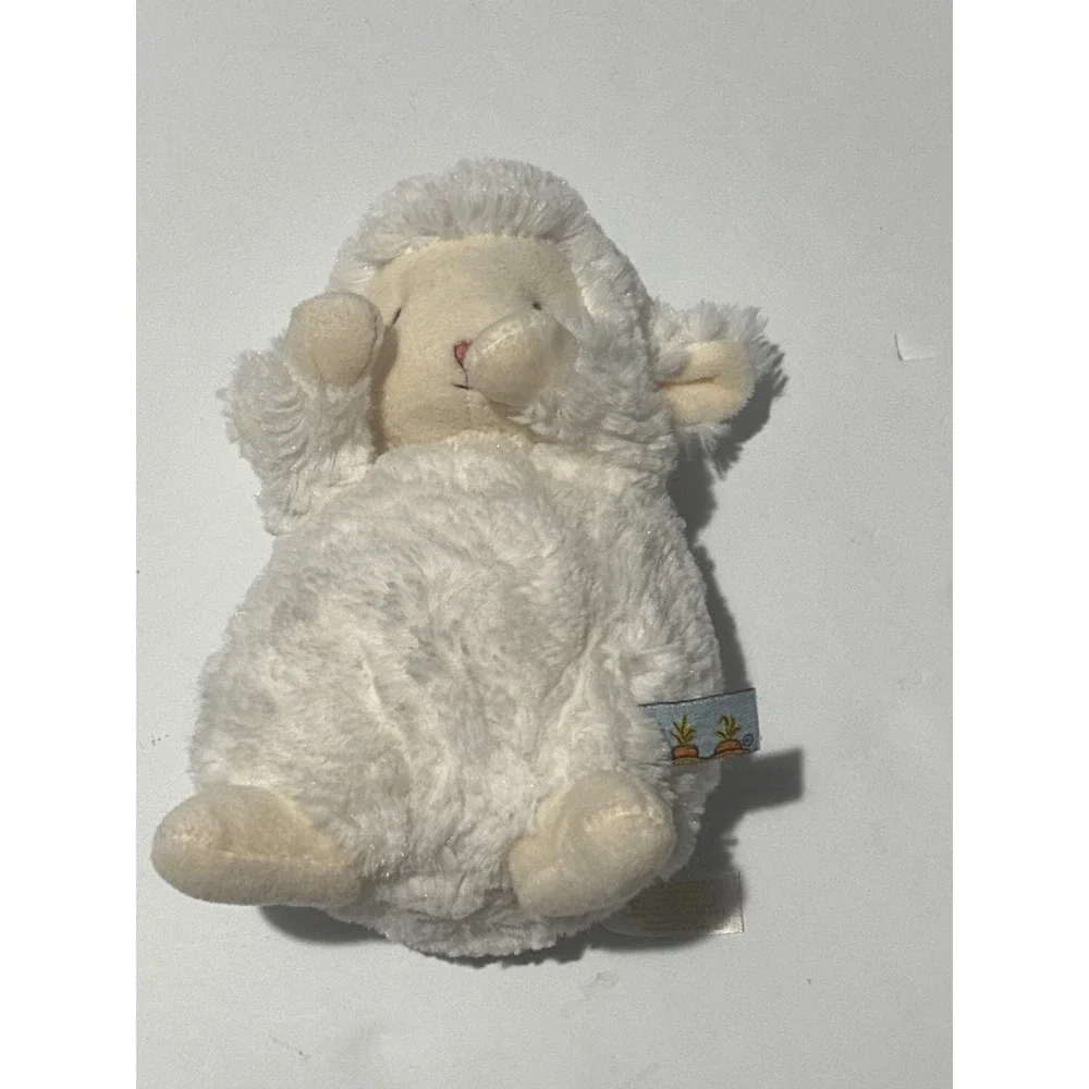 Bunnies By The Bay Wee Petals Lamb Sheep Baby Nursery Cream Shaggy Plush Animal